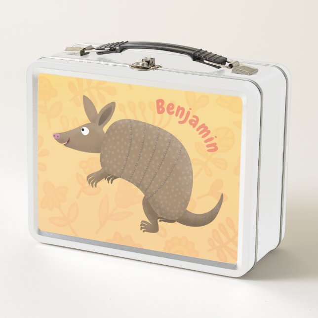 Funny armadillo feliz personalizado ilustracion (Anverso)
