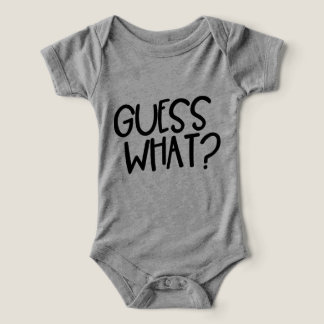 Funny Baby Bodysuit - "¿Adivinan qué? Chicken Butt