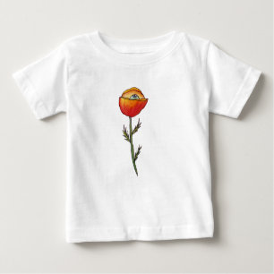 Funny Baby Jersey T-Shirt Poppy Flower Personaliza