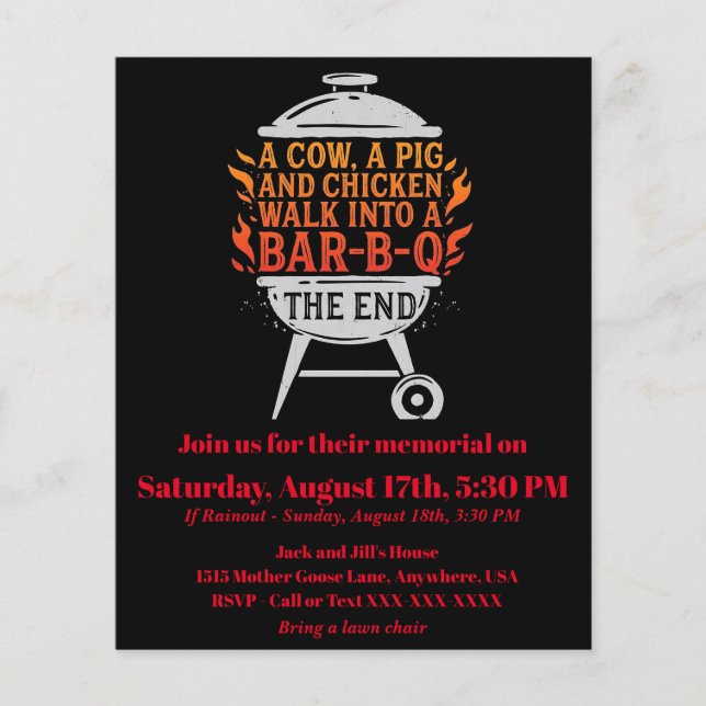 Funny BBQ Flyer (Frente)