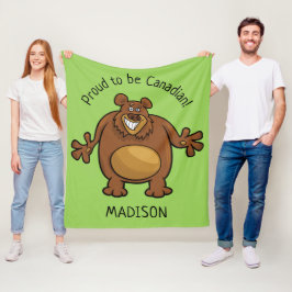 Funny Bear personalizado de texto y mantas de pulp