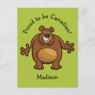 Funny Bear personalizado texto y postal color