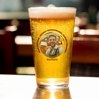 Funny Beer Advisor Personalizado Photo Glass Cup