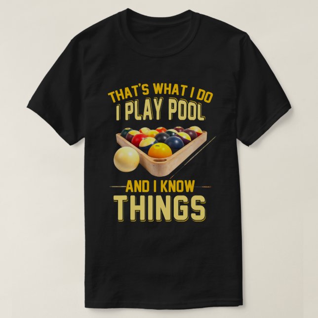 Funny Billards camisetas para hombres 8 Ball Pool  (Diseño del anverso)