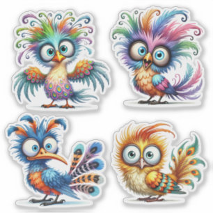 Funny Birds Pegatina Sheet