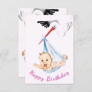 Funny Birthday Card Storm with Baby - Personalizab