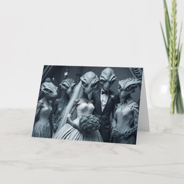 FUNNY BODA FELICITACIONES Tarjeta de bienvenida pa (Anverso)