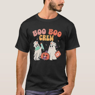 Funny Boo Boo Crew Spooky Nurse Scrub Top Hallowee