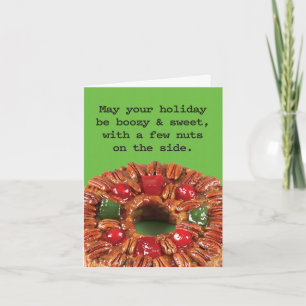 Funny Boozy/Sweet/Nutty Fruitcake Tarjeta de vacac