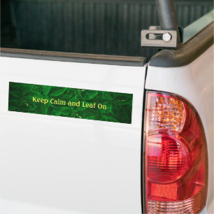 Funny Botanical Keep Calm and Leaf On Pegatina