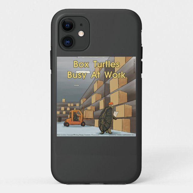 Funny Box Turtles iPhone 5 Funda (Reverso)