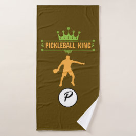 Funny Brown Green Naranja Monograma Pickleball Kin