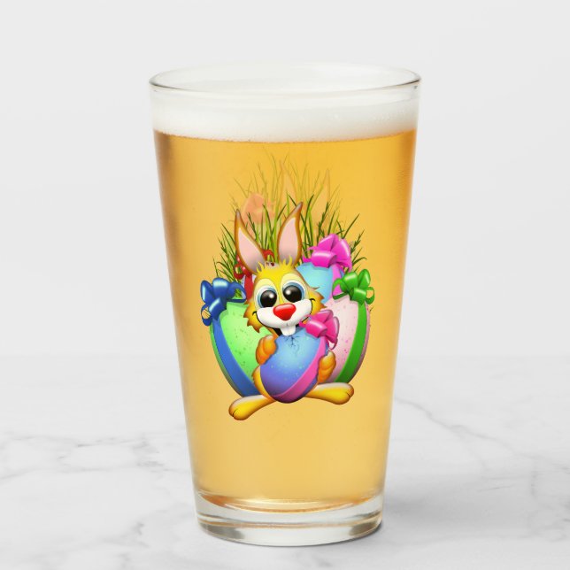 Funny Bunny biting an Easter Egg (Anverso (lleno))