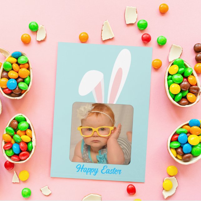 Funny Bunny Personalizada Foto Tarjeta de vacacion (Subido por el creador)