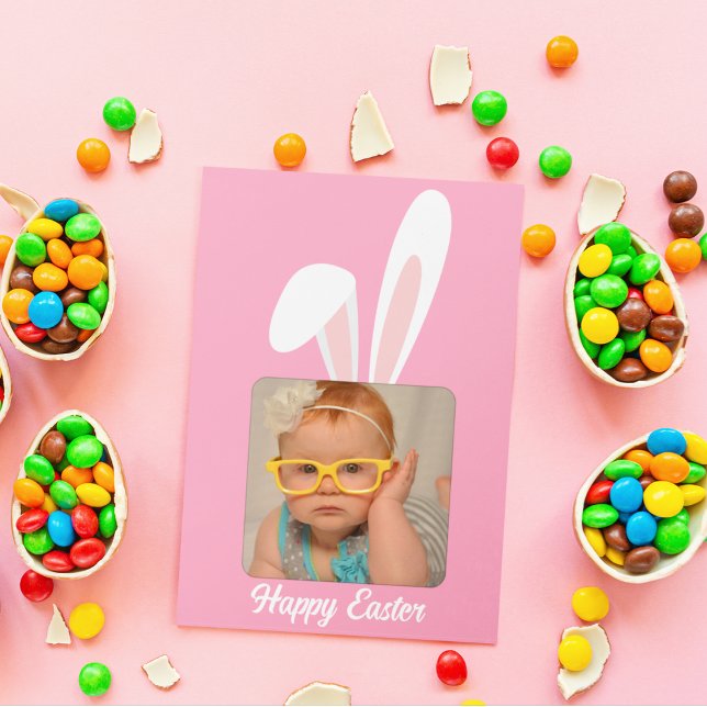 Funny Bunny Personalizada Foto Tarjeta de vacacion (Subido por el creador)