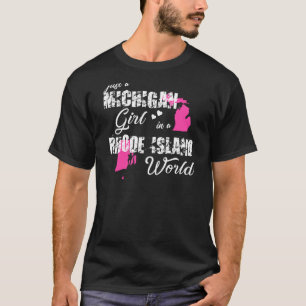 Funny Camisetas De Michigan Sólo Un Chica De Michi