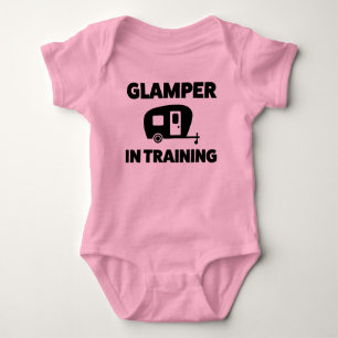 Funny Camping RVing Jersey Bodysuit para el bebé