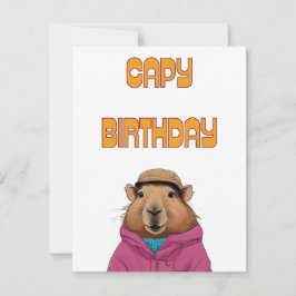 Funny Capybara Animal Capybara Birday Card
