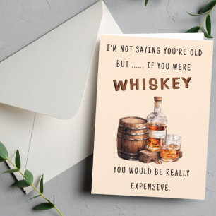 Funny Caro tarjeta de cumpleaños Whiskey