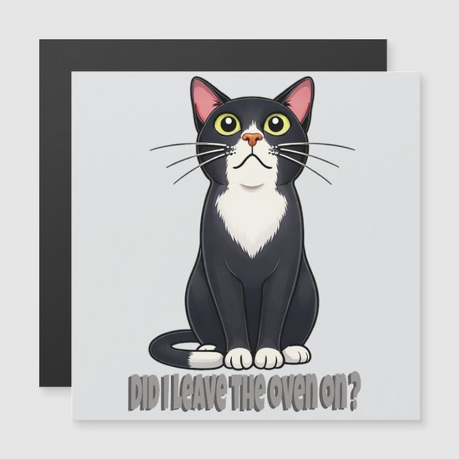 Funny Cat Anxiety – Did I Leave the Oven On (Anverso/Reverso)