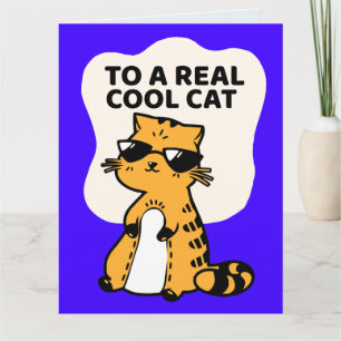 FUNNY CAT BIRTHDAY GUAY CAT tarjeta de saludo