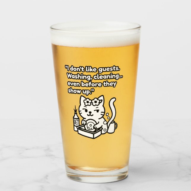 Funny Cat Mug – Introvert Humor Quote (Anverso (lleno))