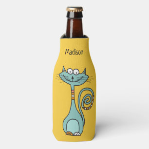 Funny Cat nombre personalizado y enfriador de bote