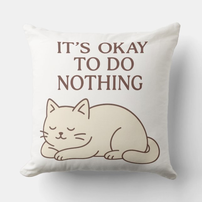 Funny Cat Pillow - Cojín decorativo - Diseño Cubie (Anverso)