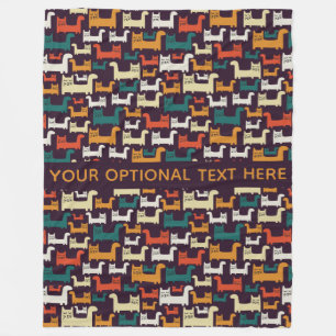 Funny Cats Pattern personalizado texto mantas de p