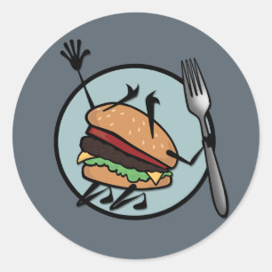 FUNNY CHEESEBURGER GRÁFICOS PEGATINAS DE ROUNTE MA