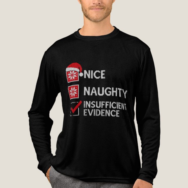 Funny Christmas Sweater Naughty for Sarcasm Lovers (Anverso)