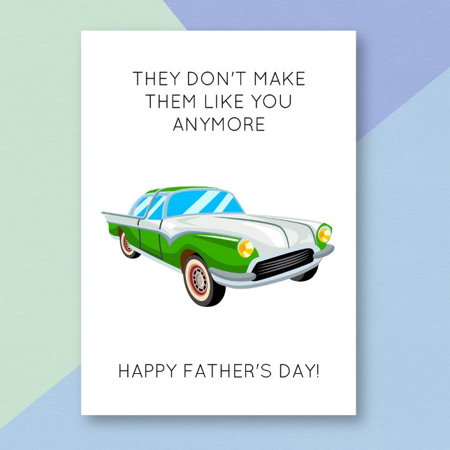 Funny Classic Car Pun la tarjeta del día del padre (Subido por el creador)