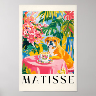 Funny Coffee Poster, Bulldog de arte inglés, Mamáe