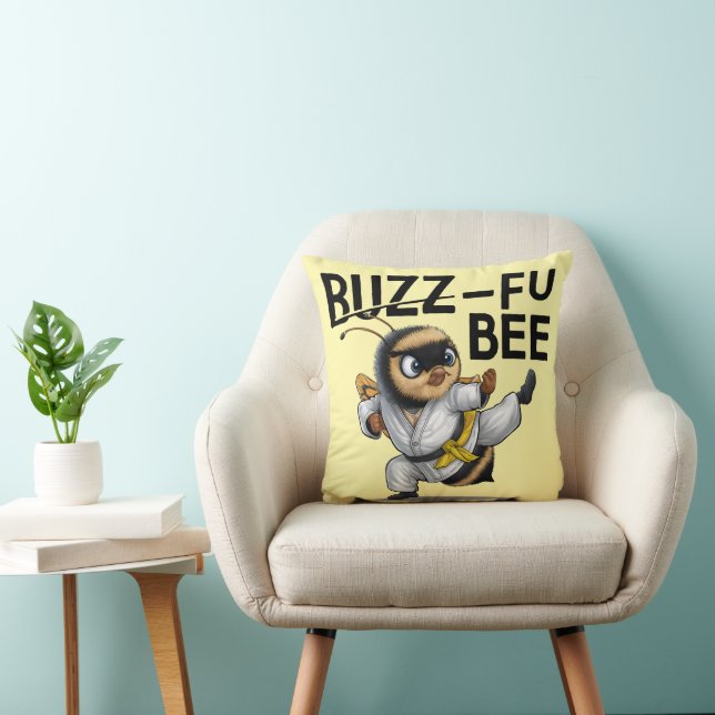 Funny Cojín decorativo de Artes Marciales Buzz-Fu (Silla)