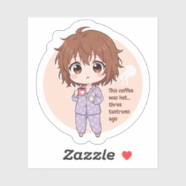 Funny Cold Coffee Mom Citate Pegatina