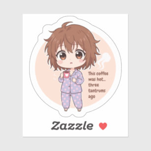 Funny Cold Coffee Mom Citate Pegatina