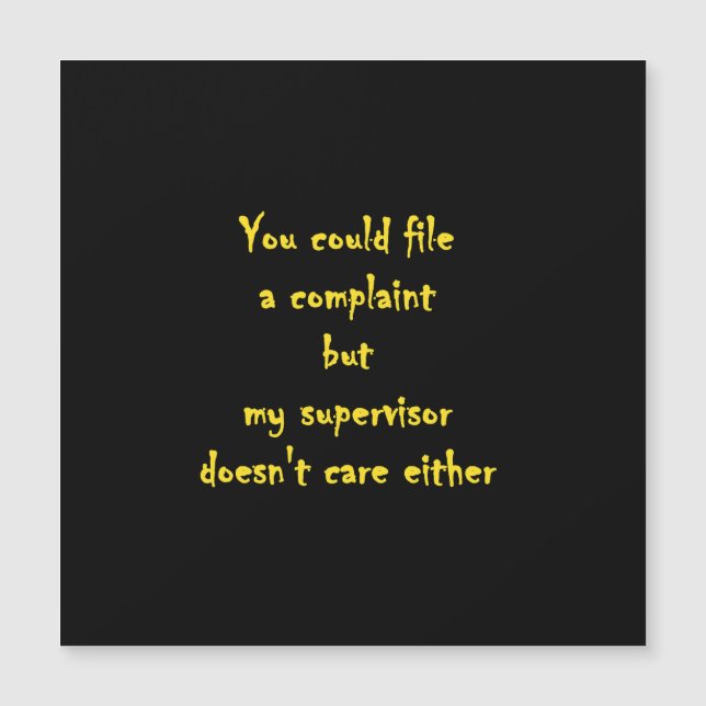 Funny Complaint Department Apathy  (Anverso)
