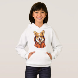 Funny Corgi Usando Hoodie