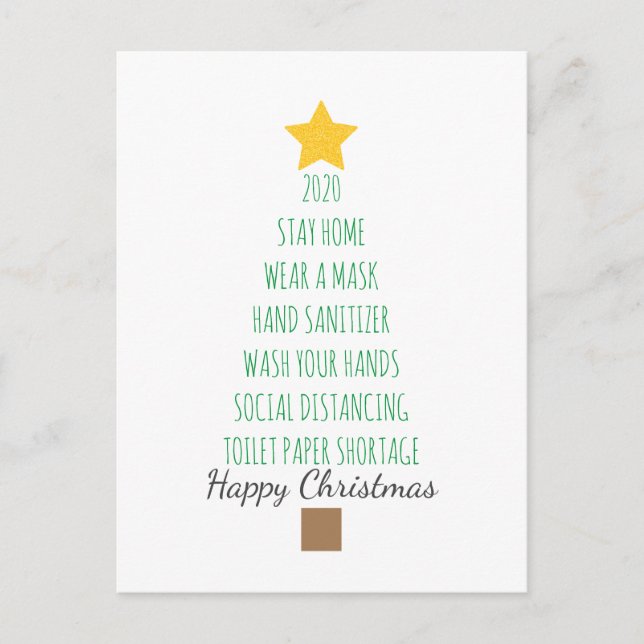 Funny Coronavirus Árbol de Navidad 2020 (Anverso)