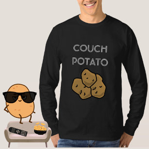Funny "Couch Potato" Binge Mirando la camiseta
