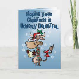 Funny Cow Navidad Card