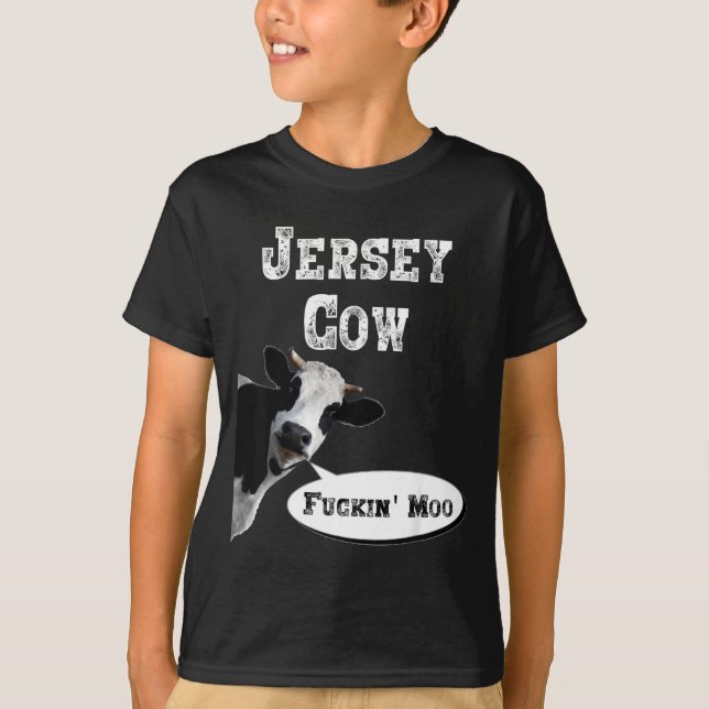 Funny Cow Shirt New Jersey Cow Lover Farm Animal R (Anverso)