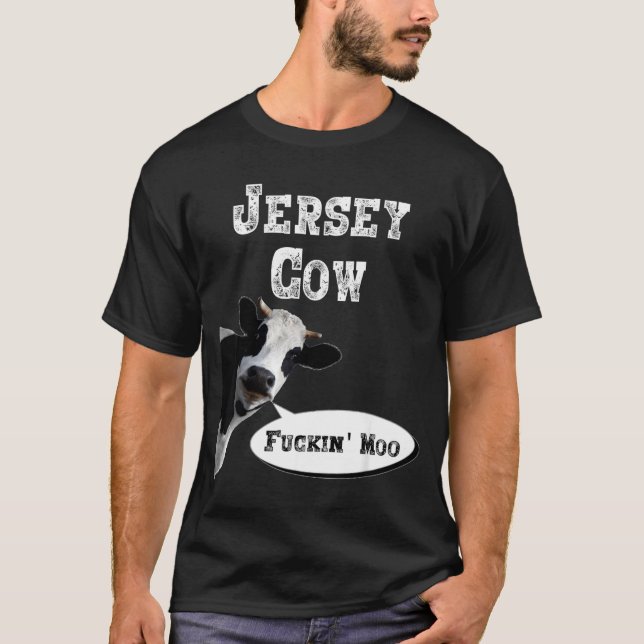 Funny Cow Shirt New Jersey Cow Lover Farm Animal R (Anverso)