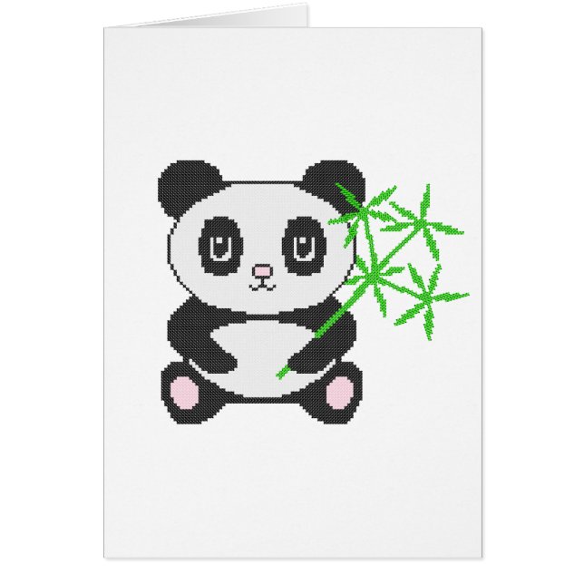 Funny cross-stitch panda (Frente)