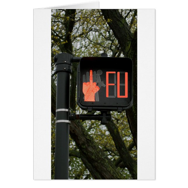 Funny Crosswalk dice FU (Frente)