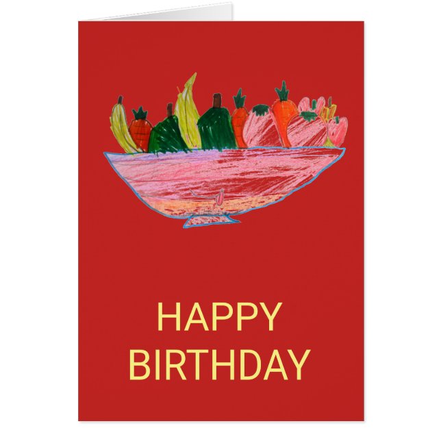 Funny cumpleaños de ensalada de fruta personalizad (Frente)