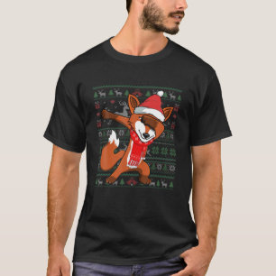 Funny Dabbing Fox Navidades feos Sweater Fiesta Co