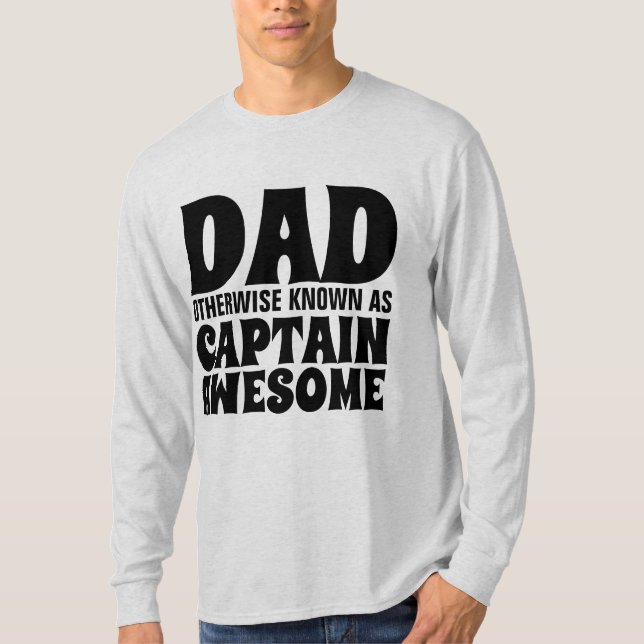 FUNNY DAD Camisetas CAPITÁN AWESOME (Anverso)
