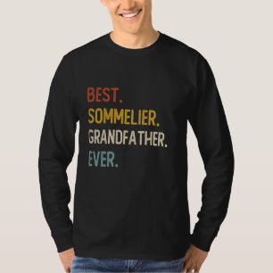 Funny Dad Mejor Abuelo Sommelier Camisetas de la h