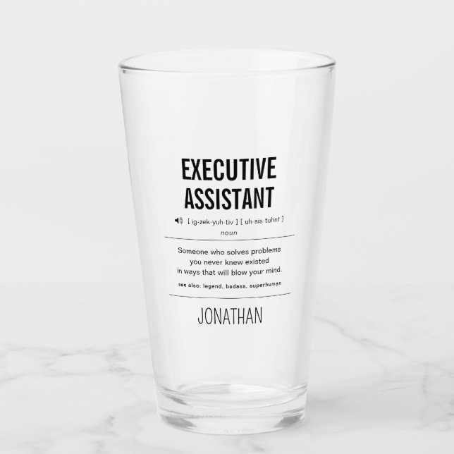 Funny de Asistente Ejecutivo Personalizado (Anverso)